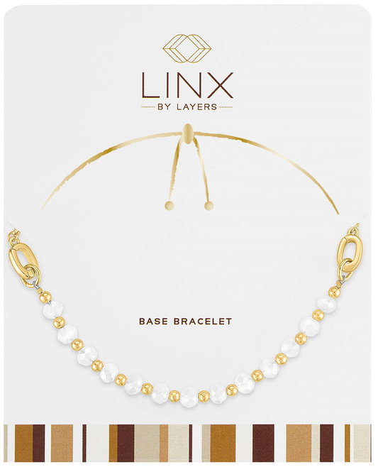 Gold White Facet LINX Base Bracelet