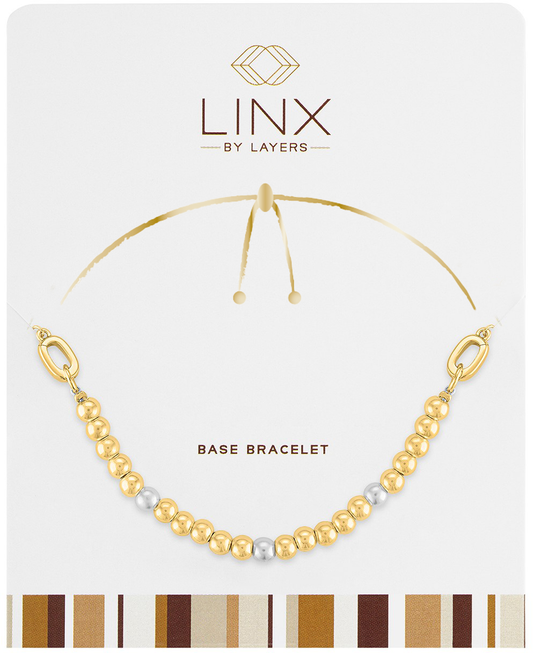 Gold Ball & Pearl LINX Base Bracelet