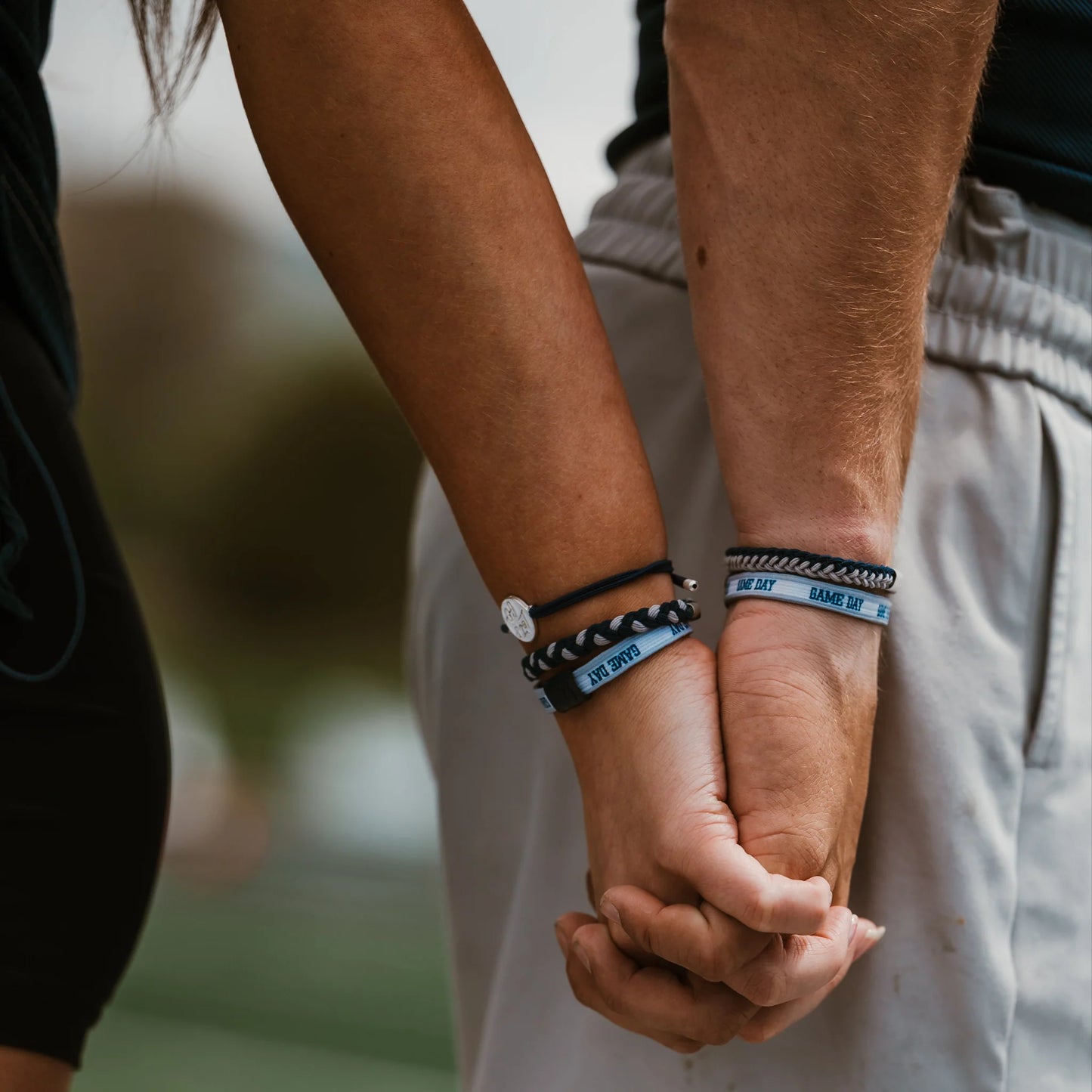 Game Day Navy Gray - Hair Tie Bracelet