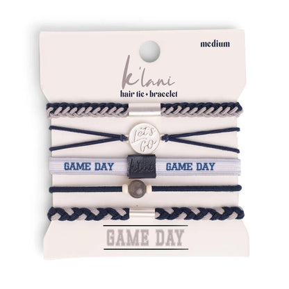 Game Day Navy Gray - Hair Tie Bracelet