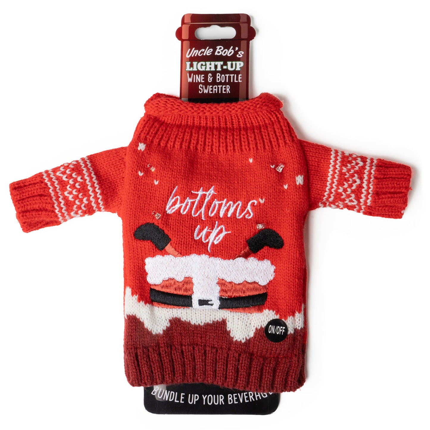 Uncle Bob's Light-Up Wine & Bottle Sweater